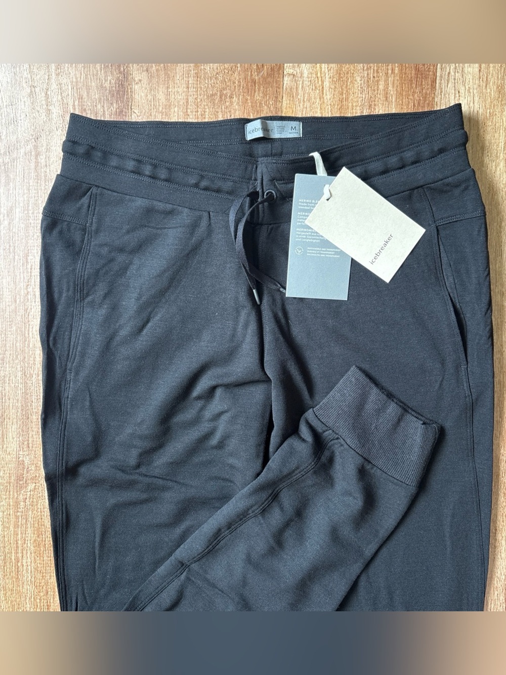 Women’s ICEBREAKER MERINO CRUSH PANTS SWEATPANTS Black Medium